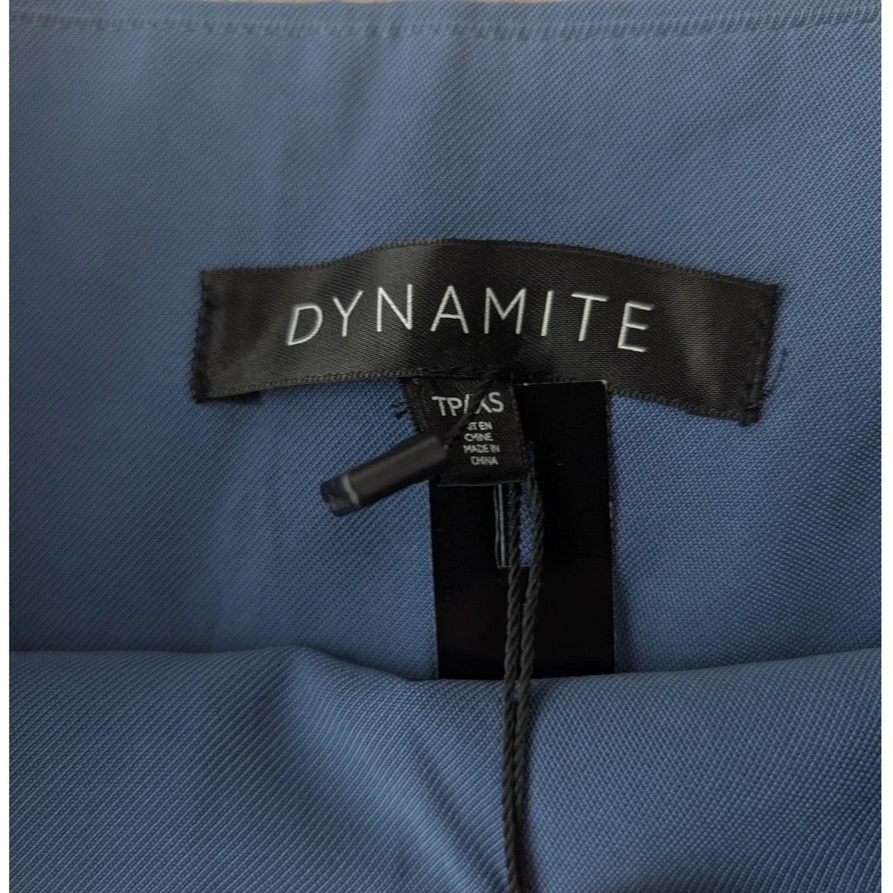 NWT DYNAMITE GISELE STRAIGHT‎ High Waist Belted Twill Pant True Navy TP XS